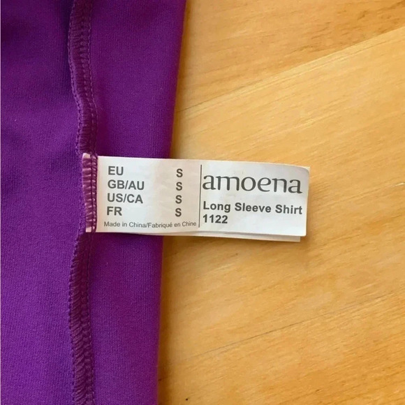 3/$25 AMOENA Magenta Scoop Neck Activewear Top Size S - Picture 13 of 16